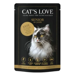 Cat's Love Senior Pato em Gelatina saquetas para gatos
