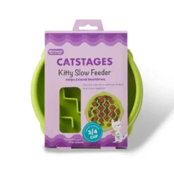Catstages Cat Fun Comedouro Anti-Voracidade Verde para gatos