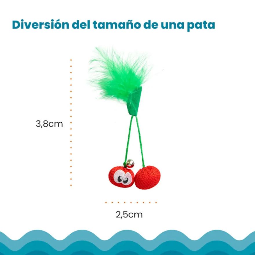 Catstages Dental Cherries Cerejas de Peluche macias para gatos