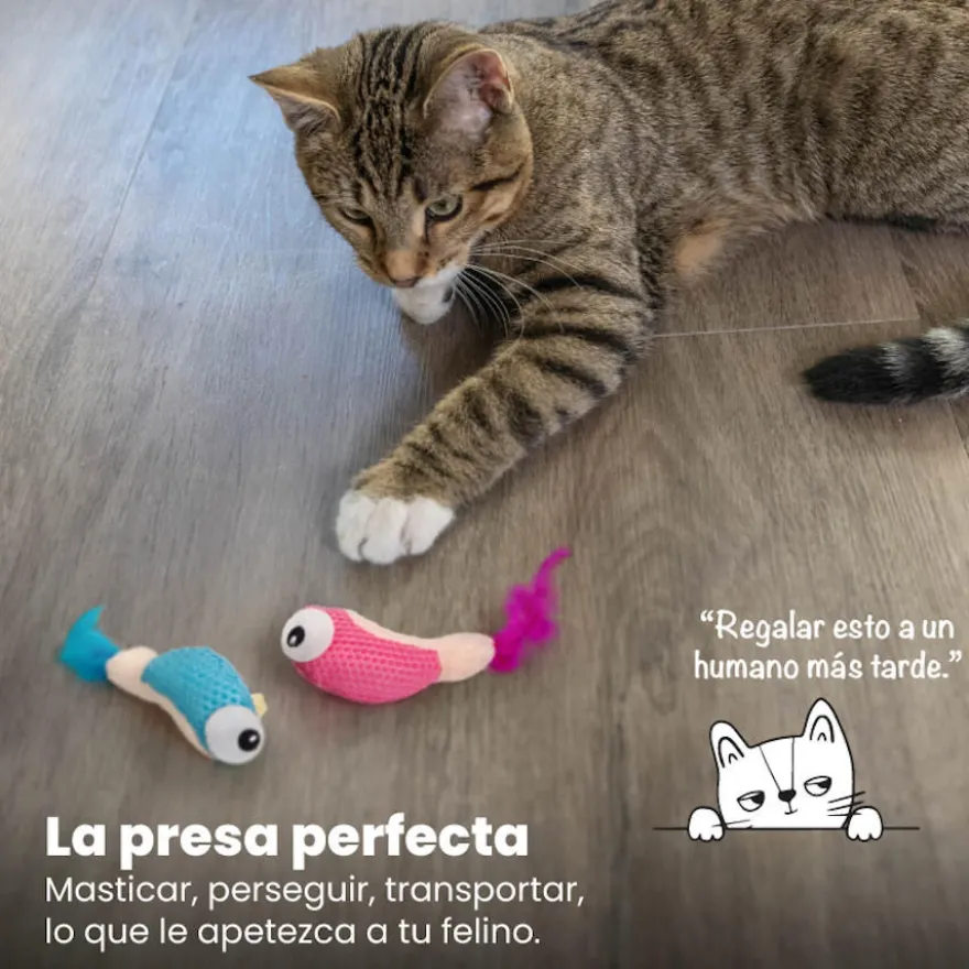 Catstages Dental Shrimpies Peluches com Penas para gatos