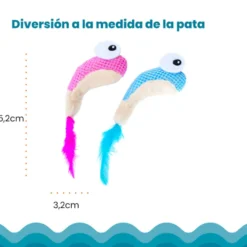 Catstages Dental Shrimpies Peluches com Penas para gatos