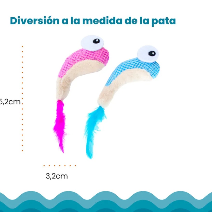 Catstages Dental Shrimpies Peluches com Penas para gatos
