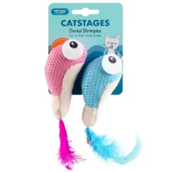Catstages Dental Shrimpies Peluches com Penas para gatos