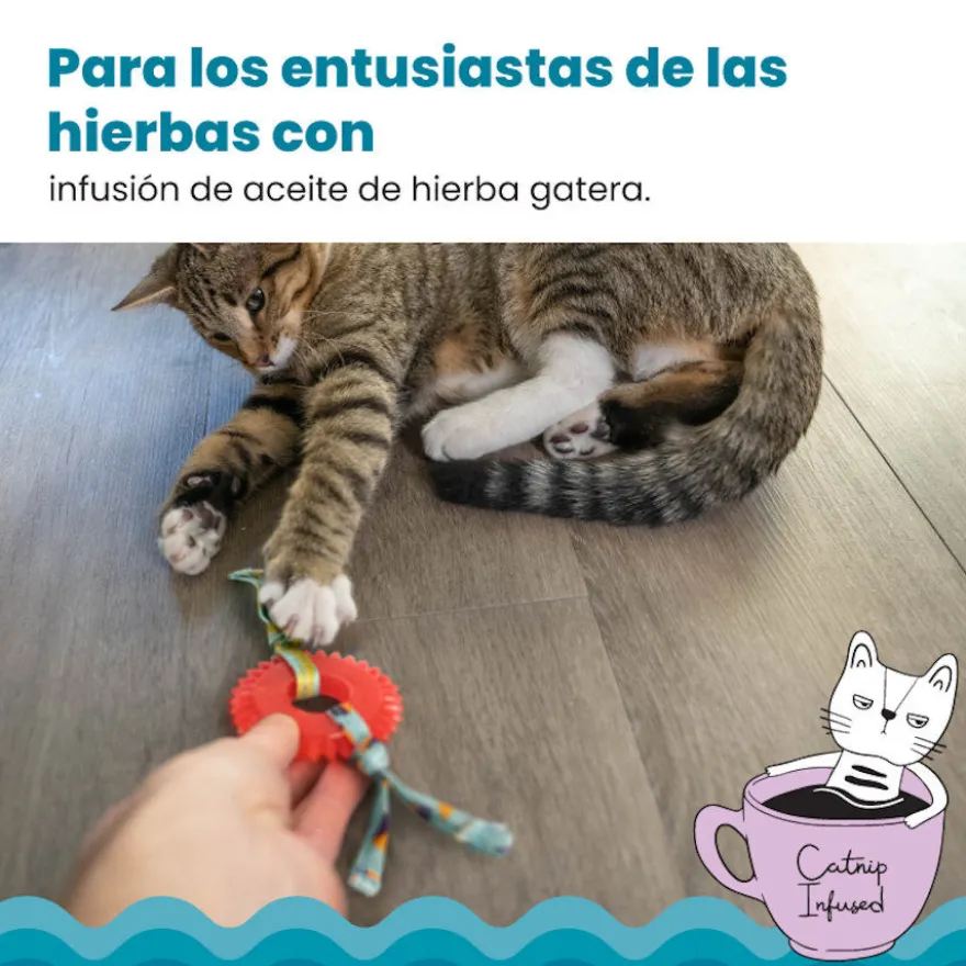 Catstages Kitty Chew Vermelha Brinquedo Roda Mordedora para gatos