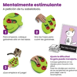 Catstages Nina Ottosson Puzzle & Play Buggin’ Out Brinquedo de Inteligência para gatos