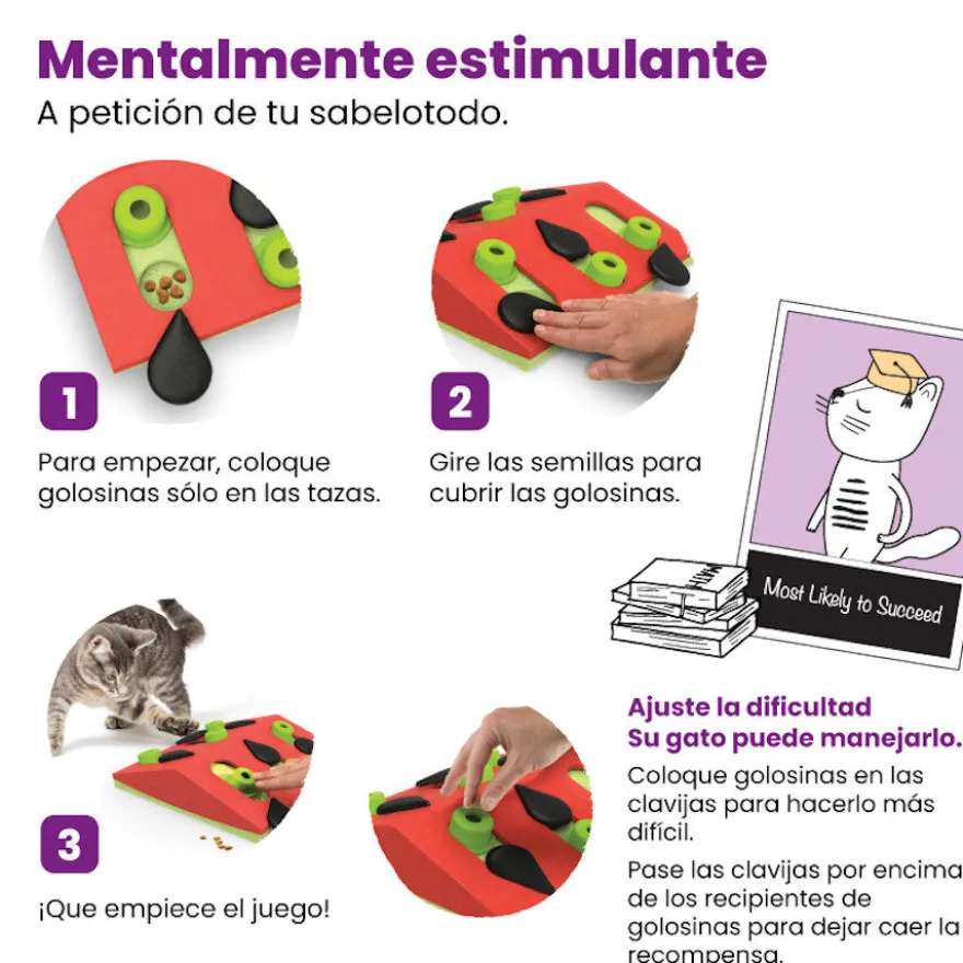 Catstages Nina Ottosson Puzzle & Play Melon Madness Brinquedo de Inteligência para gatos