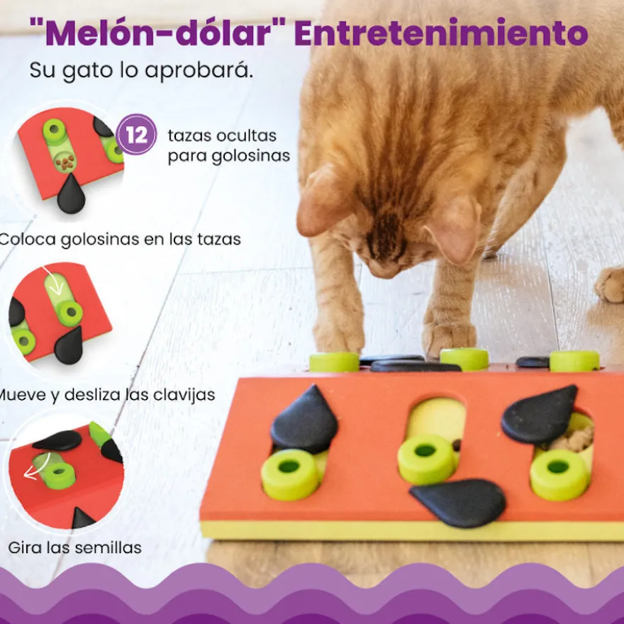 Catstages Nina Ottosson Puzzle & Play Melon Madness Brinquedo de Inteligência para gatos