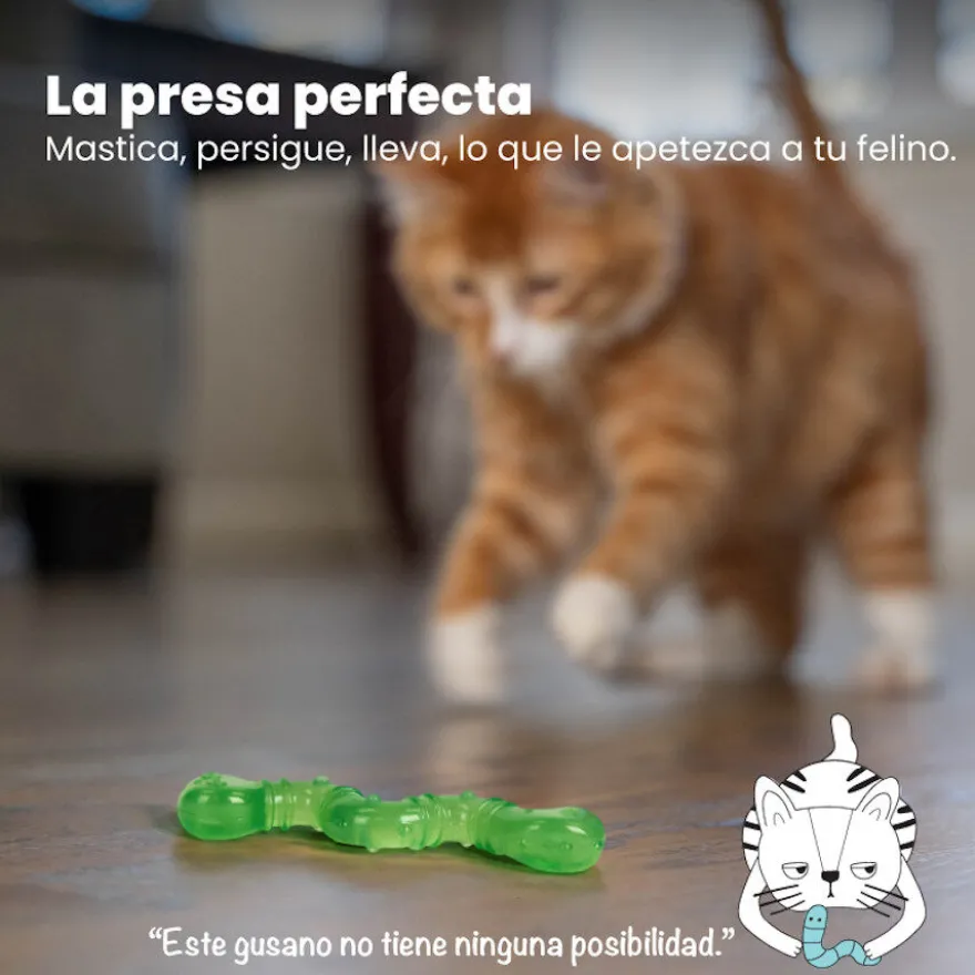 Catstages OrkaKat Minhoca de borracha para gatos