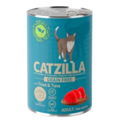 Catzilla Adult Grain Free Trout & Tuna Patê lata para gatos