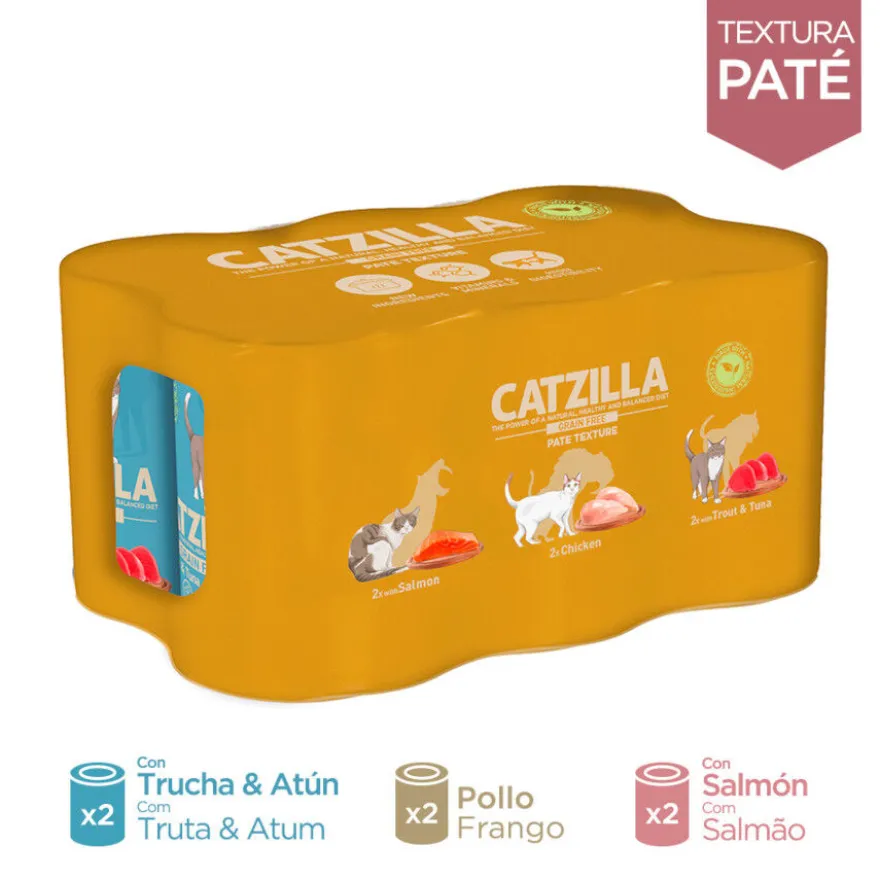 Catzilla Adult Grain Patê em latas para gatos