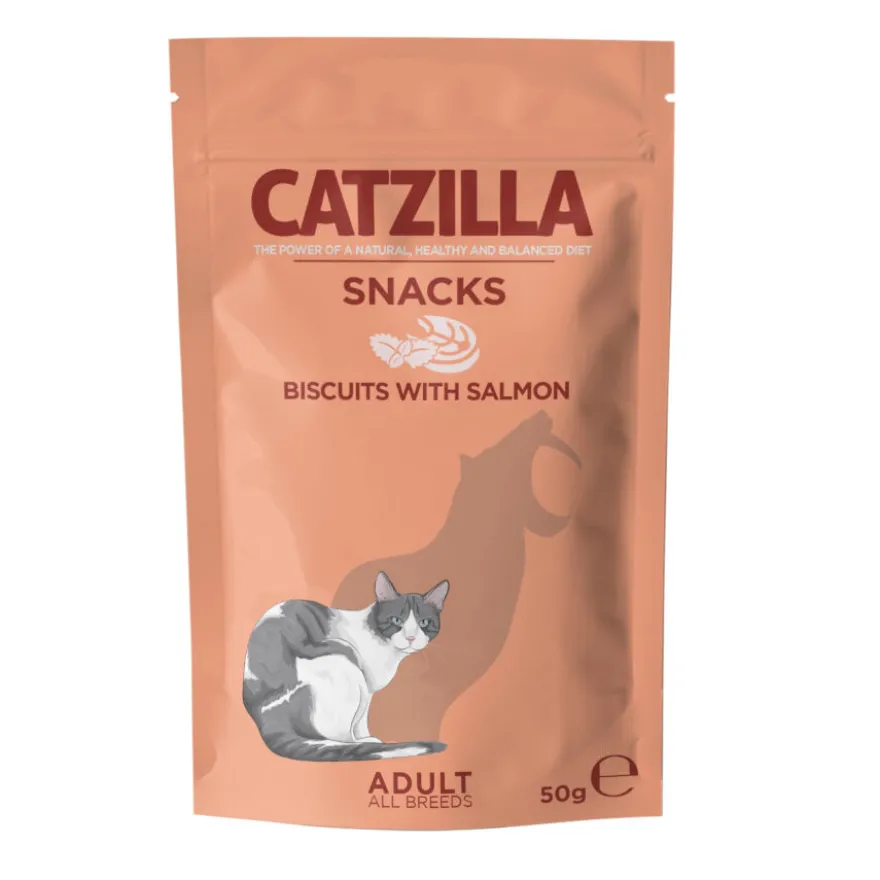 Catzilla Biscoitos Piccolinis de Salmão e Catnip para gatos