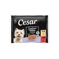 Cesar Mistura de Carnes Geleia em Saquinho para Cães Sénior - Multipack