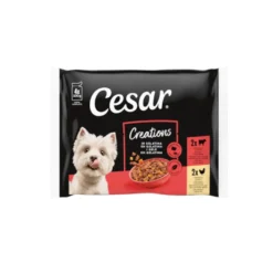 Cesar Mix de Carnes em Molho Saquetas para cães - Multipack