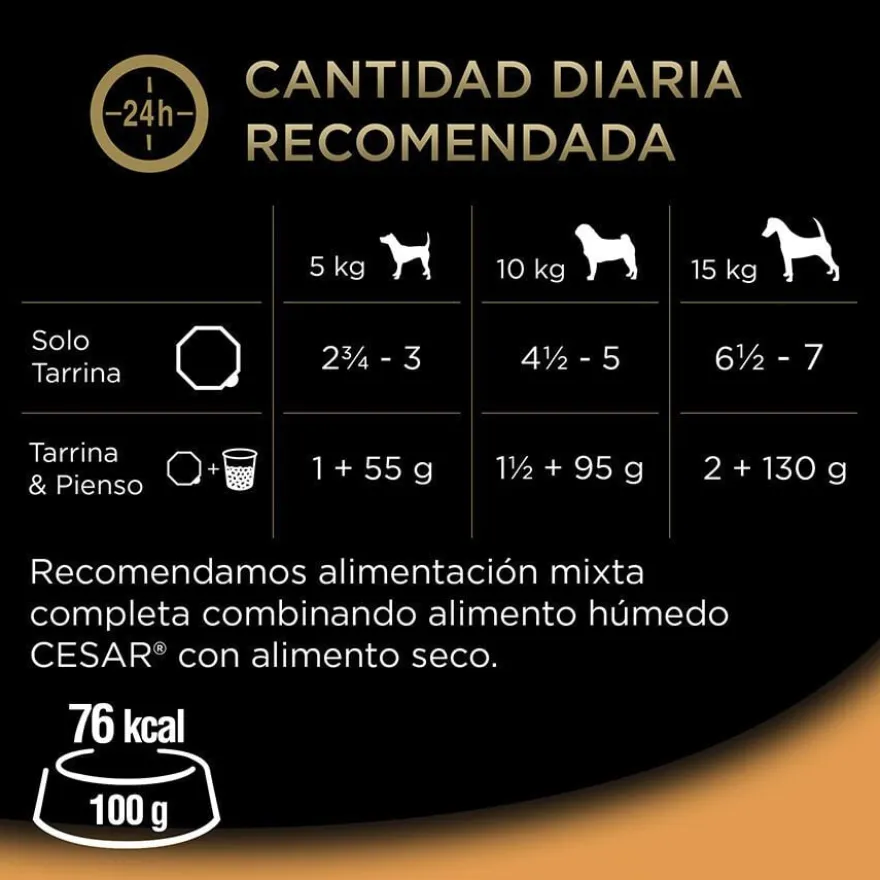 Cesar Recetas da horta Terrina em Patê e Geleia para Cães - Multipack