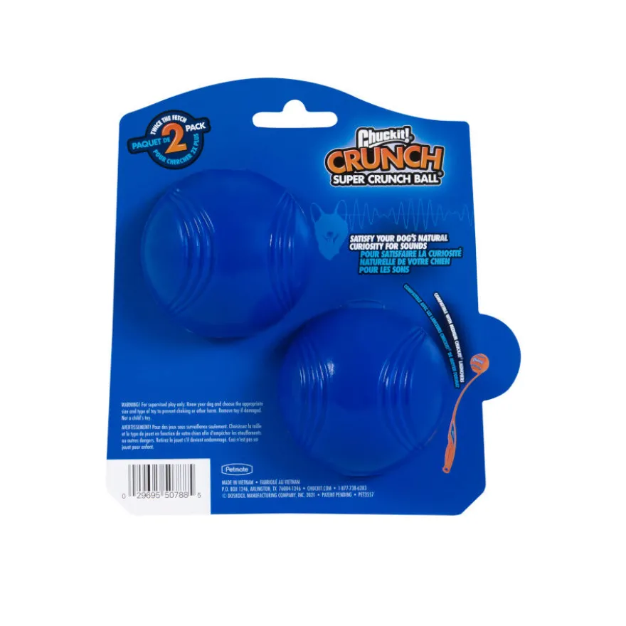 Chuckit! Crunch Bola com som para cães – Pack 2