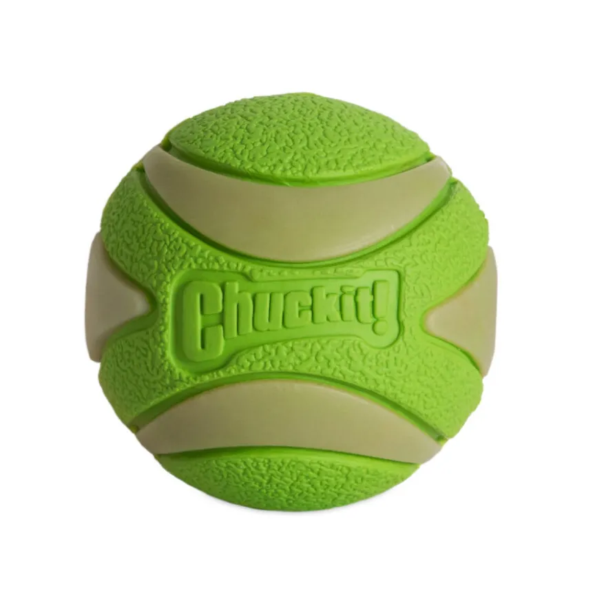 Chuckit! Max Glow Ultra Squeaker Bola com Brilho para cães
