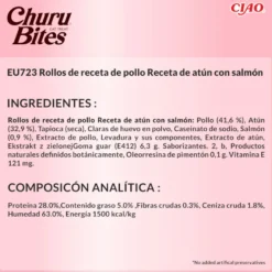 Churu Bites Biscoitos de frango e atum com salmão para gatos