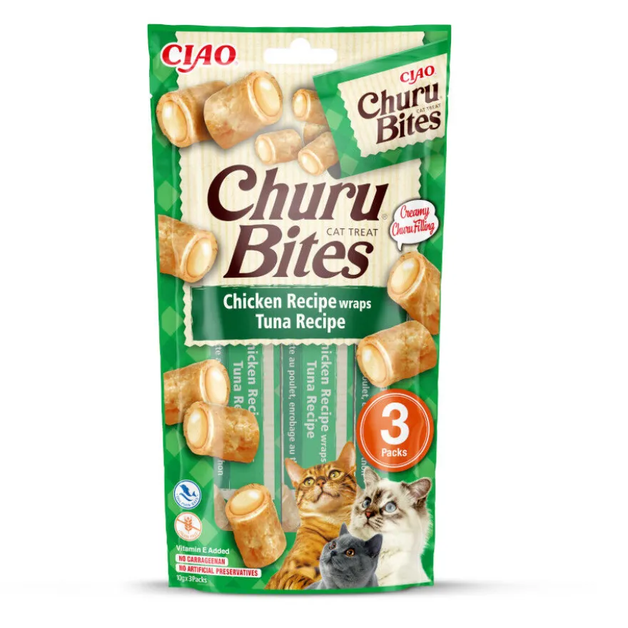 Churu Bites Biscoitos de frango e atum para gatos