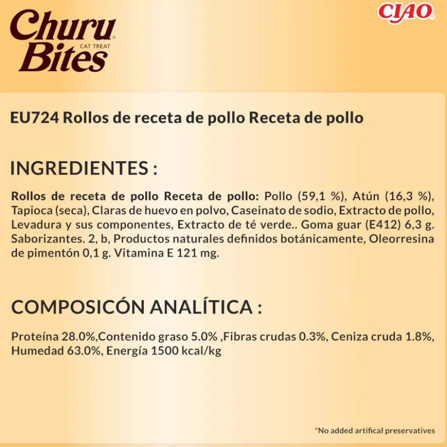 Churu Bites Biscoitos de frango para gatos