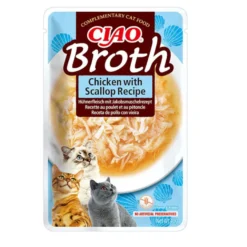 Churu Broth Comida húmida Sopa de Frango com Vieira para gatos