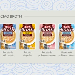 Churu Broth Comida húmida Sopa de Frango com Vieira para gatos