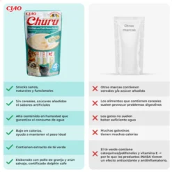 Churu Snack Cremoso de Frango com Caranguejo para gatos