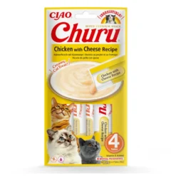 Churu Snack Cremoso de Frango com Queijo para gatos