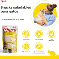 Churu Snack Cremoso de Frango com Queijo para gatos