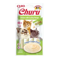 Churu Snack Cremoso de Frango com Vieira para gatos