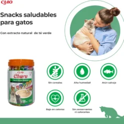 Churu Snack Cremoso Variedades de Atum e Frango para gatos – Pack 50