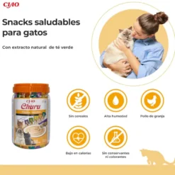 Churu Snack Cremoso Variedades de Frango para gatos - Pack 50