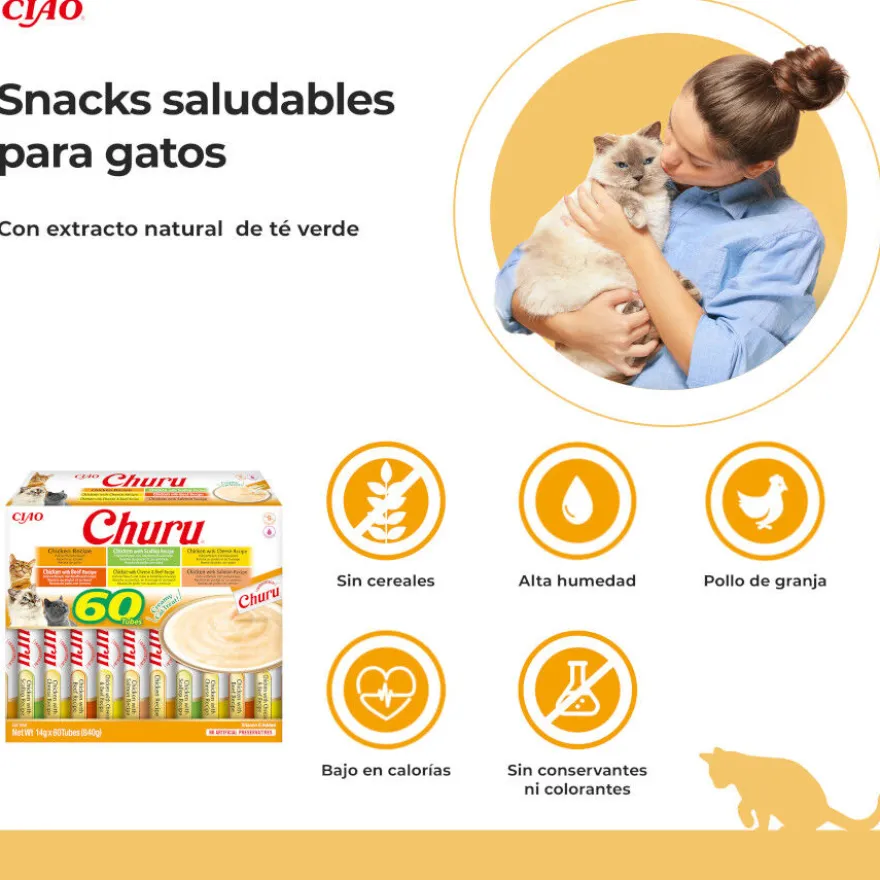 Churu Snack Líquido Variedades de Frango para Gatos