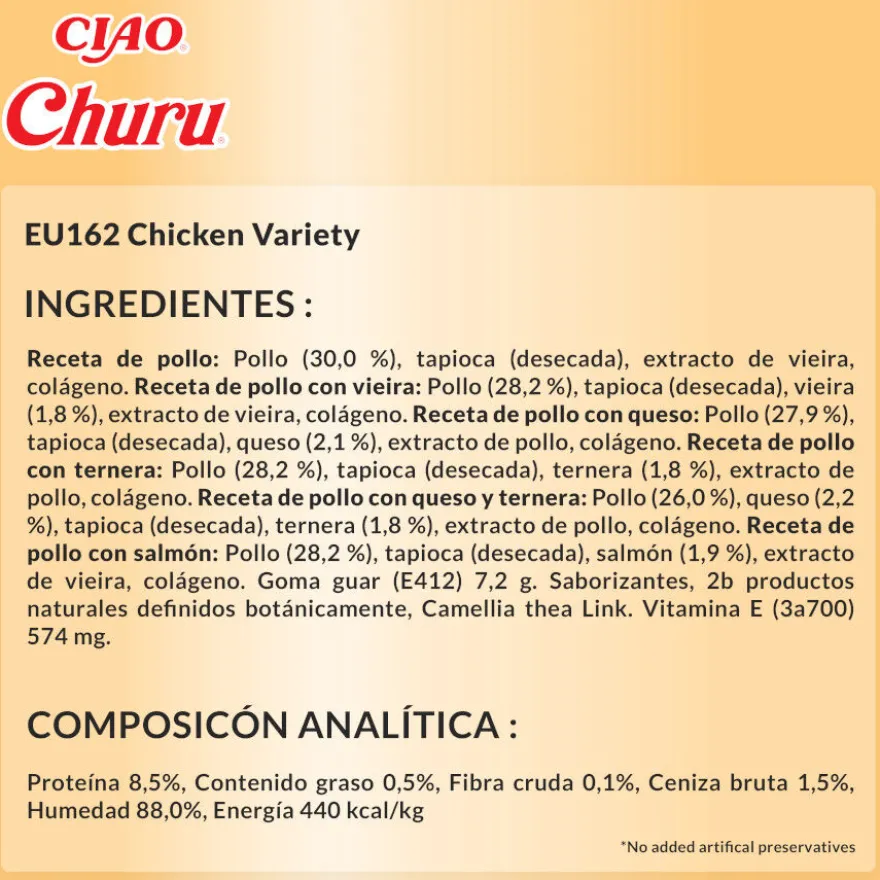 Churu Snack Líquido Variedades de Frango para Gatos
