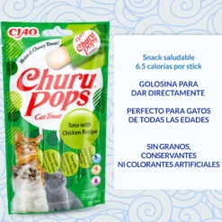 Churu Sticks Pops de Atum e Frango para gatos - Multipack 12