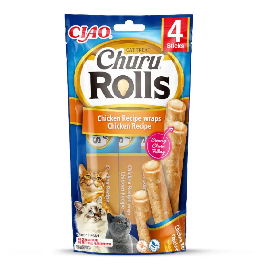 Churu Sticks Rolls de Frango para gatos – Multipack 12