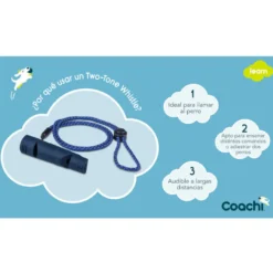 Coachi Apito de adestramento azul-marinho para cão