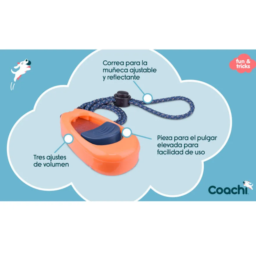 Coachi Clicker de adestramento laranja para cães