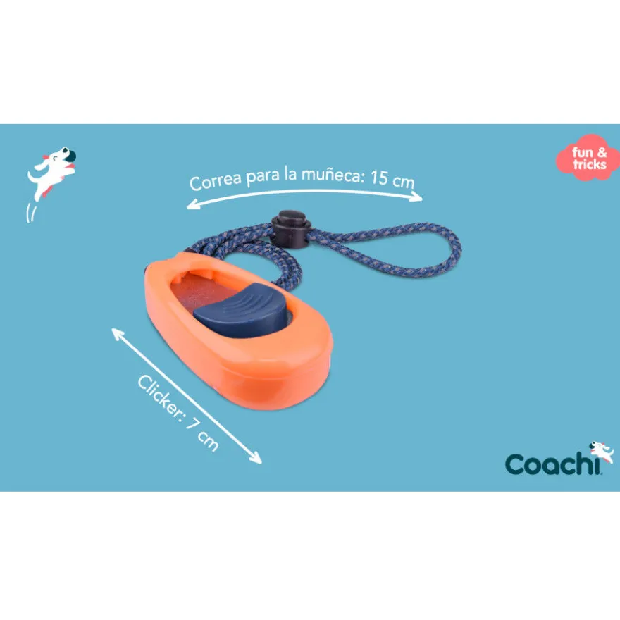 Coachi Clicker de adestramento laranja para cães