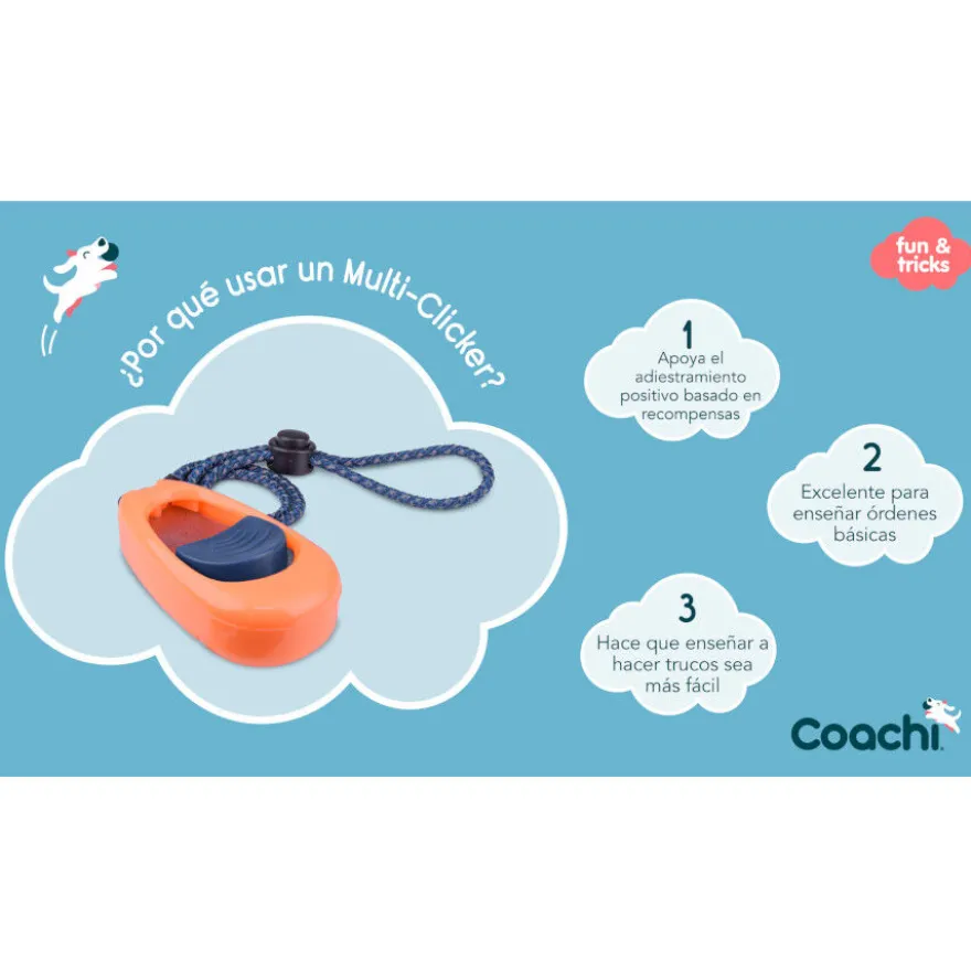 Coachi Clicker de adestramento laranja para cães