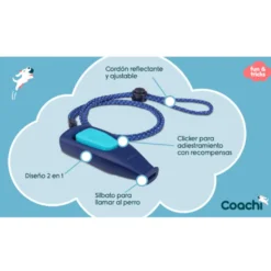 Coachi Cliker com apito azul claro para cão