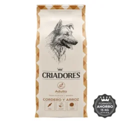 Criadores Adult Borrego e Arroz ração para cães de porte médio e grande