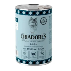 Criadores Adulto con Truta e Atum lata para gatos