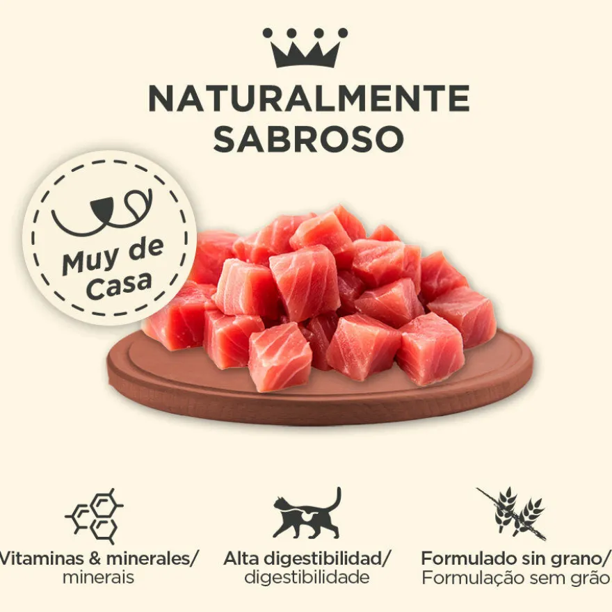 Criadores Adulto con Truta e Atum lata para gatos