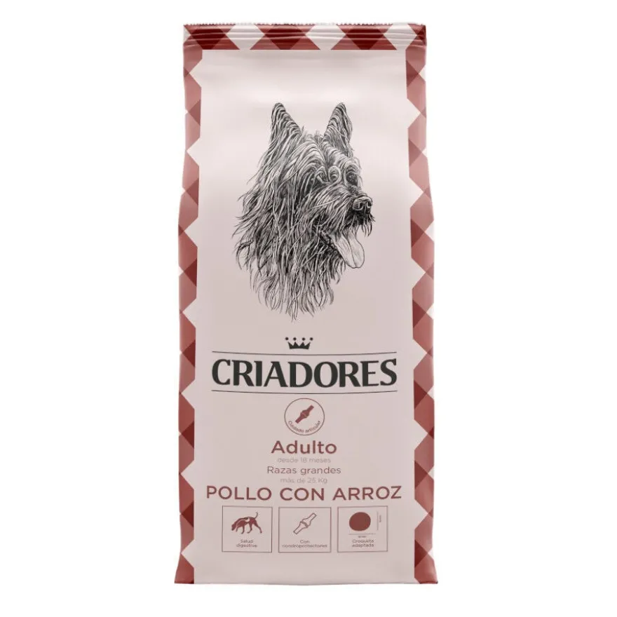 Criadores Adulto Frango e Arroz ração para cães de raças grandes