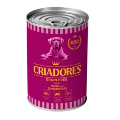 Criadores Adulto Grain Free peru com cenouras lata cães
