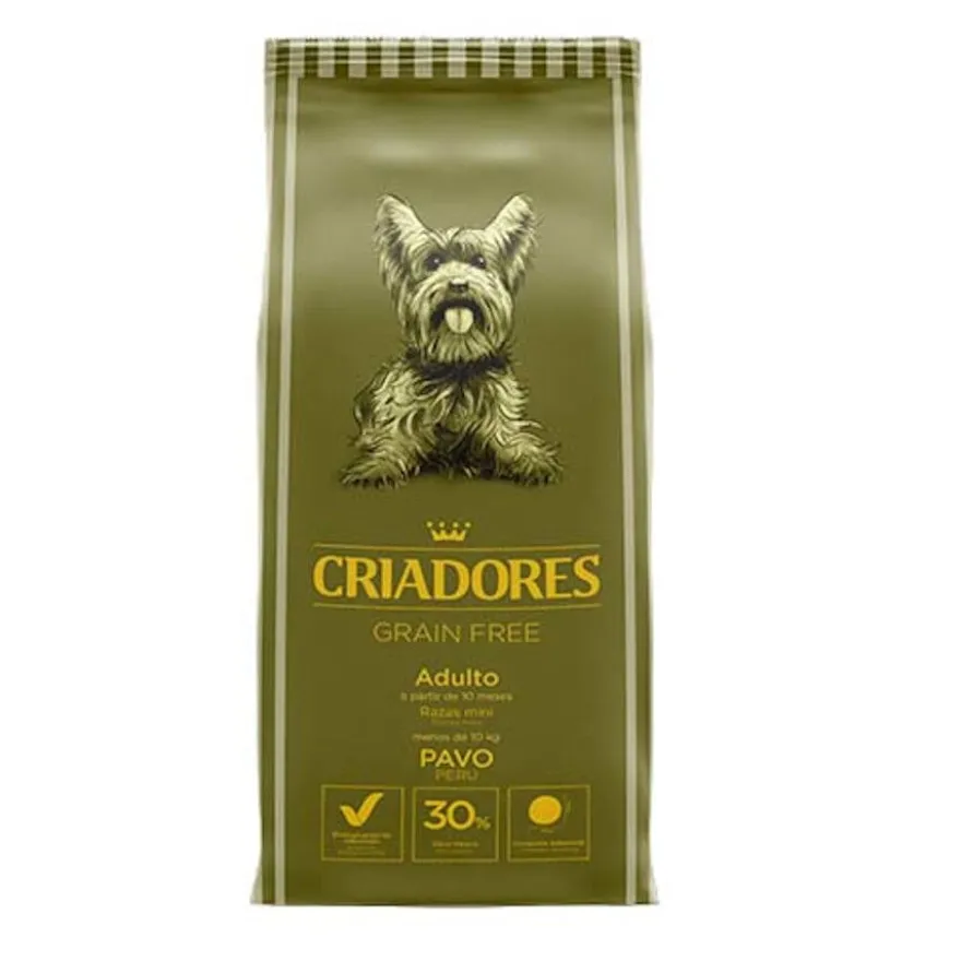 Criadores Adulto Grain Free Peru ração cães raças mini