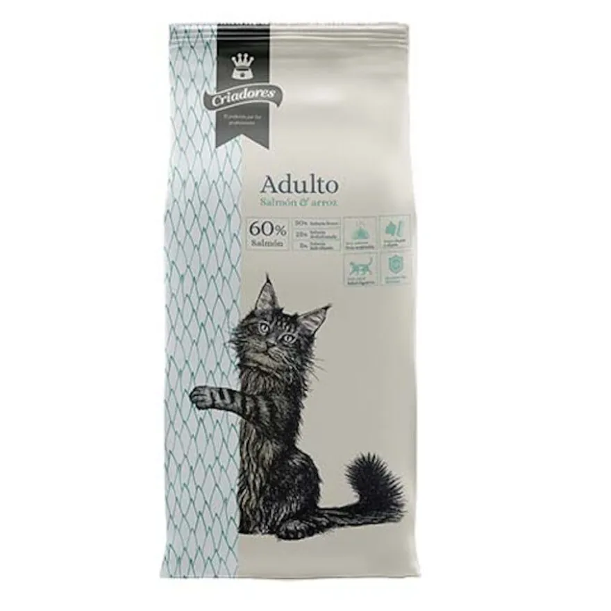 Criadores Adulto Salmão e Arroz ração para gatos