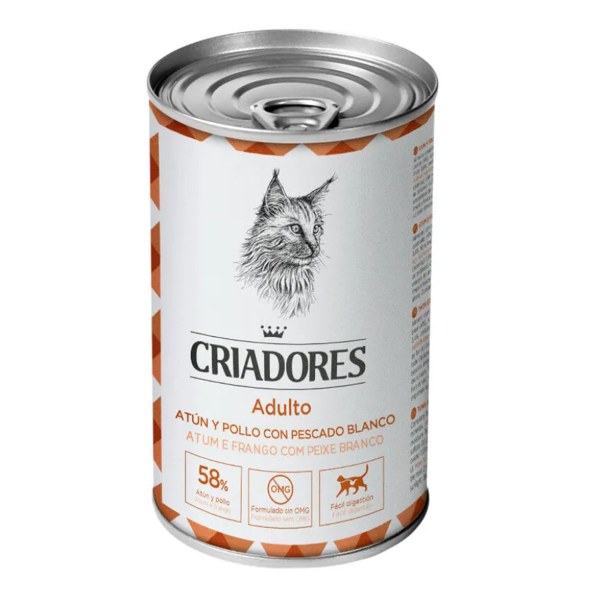 Criadores Adultos Atum e Frango em lata para gatos