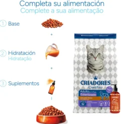 Criadores Científico Adulto Esterilizado Ração de frango para gatos