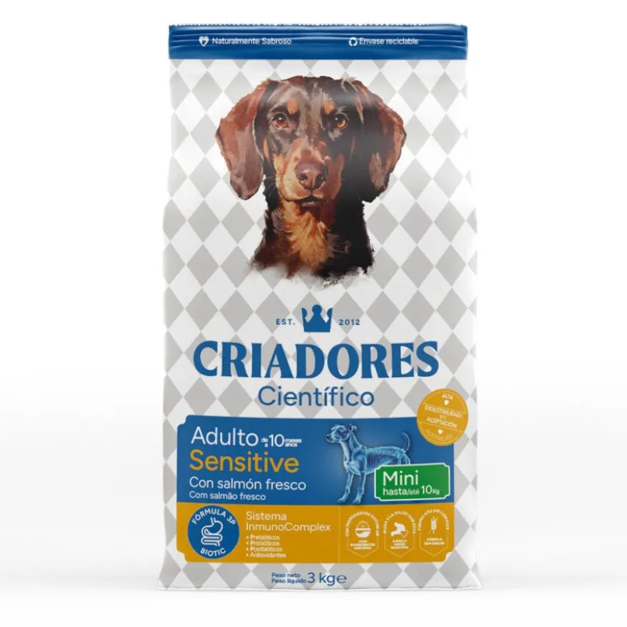 Criadores Científico Sensitive Adulto Mini Ração de salmão para cães